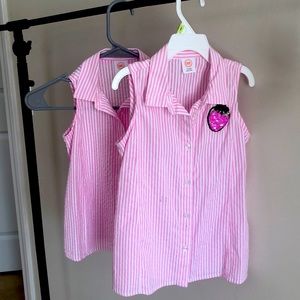 Sleeveless strawberry sequins top